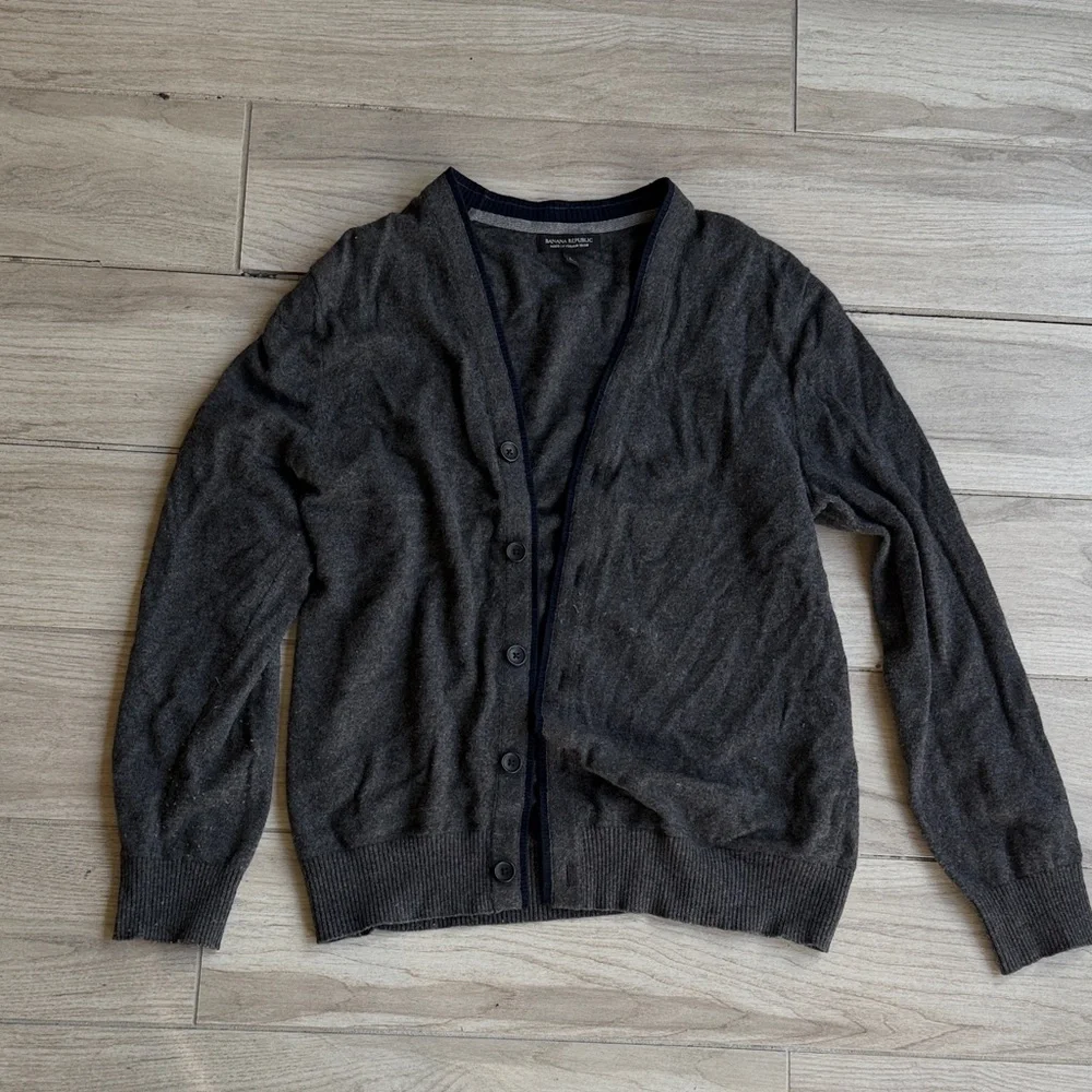 Banana Republic Dark Gray Cardigan Sweater